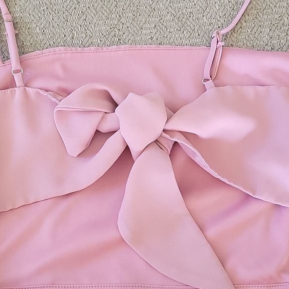 Lucy In The Sky Pink Sleeveless Open Back Romper - Size Large - Picture 7 of 16